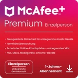 McAfee McAfee+ PREMIUM Individual Security 1 Nutzer / Unbegrenzte-Geräte / 1 Jahr