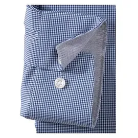 Olymp Businesshemd "Luxor modern fit", Herren, Gr. 39, N-Gr, blau (royal), Web, Obermaterial: 100% Baumwolle, kariert, Hemden
