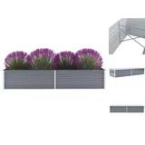 vidaXL Garten-Hochbeet verzinkter Stahl 240 x 80 x 45 cm grau