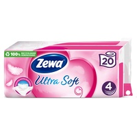Zewa Ultra Soft Toilettenpapier, Großpackung, 3x20 Rollen, 29313, Hell