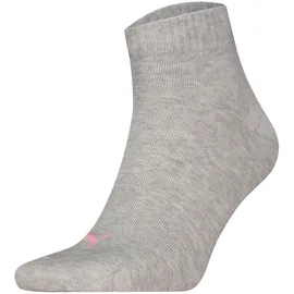 Puma Quartersocken 12er Pack Grau/Pink/Weiß 35-38