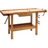 DEMA Hobelbank Werkbank aus Holz 137x50x86 cm Holzwerkbank Werktisch Arbeitstisch