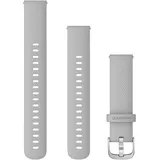 Garmin Schnellwechsel-Armband Silikon Hellgrau Edelstahl-Teile in Silber