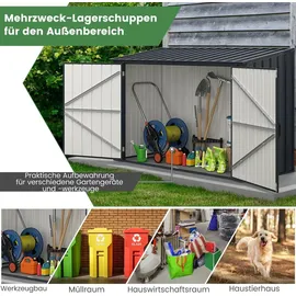 Costway Mülltonnenbox 193 x 86 x 127 cm grau