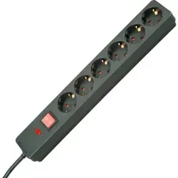 Kopp 224205012 Steckdosenleiste, 6-fach, Geräteschutz-Überspannungsfilter  - 5 Stück