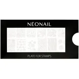 NeoNail Professional NEONAIL Stamping Plate 05 - Stamping Platte - Schablonen Platte - Nail Art - Nageldesign - Nagel Stempel Schablone - French Nails Schablone - Nagelkunst Stempel