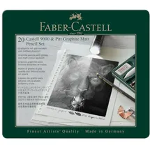 Faber-Castell Bleistift Set Pitt Graphite Matt 20 St. Schwarz