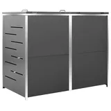 vidaXL Mülltonnenbox für 2 Tonnen 138 x 77,5 x 115,5 cm anthrazit