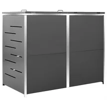 vidaXL Mülltonnenbox für 2 Tonnen 138 x 77,5 x 115,5 cm anthrazit