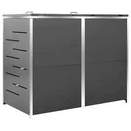 vidaXL Mülltonnenbox für 2 Tonnen 138 x 77,5 x 115,5 cm anthrazit