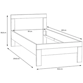 Forte Snow 90 x 200 cm weiß