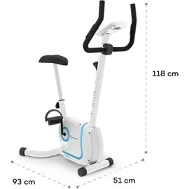 Klarfit Myon Cycle Heimtrainer 12kg Schwungmasse, SmartCardio Studio weiß