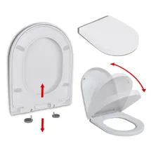 vidaXL Toilettensitz mit Absenkautomatik und Quick-Release Weiß