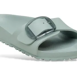 Birkenstock für Damen. 1031422 Sandalen Madrid Big Buckle EVA (Schmale Passform) türkis (36), Kunststoff, Wohnung, Schnalle, Lässig, Grün