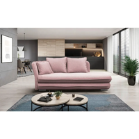Mid.you Liege, Rosa, Kunststoff, 2-Sitzer, Füllung: Schaumstoff, 107x84-99x224 cm, Rücken echt, Armteil links, Wohnzimmer, Sessel, Relaxliegen