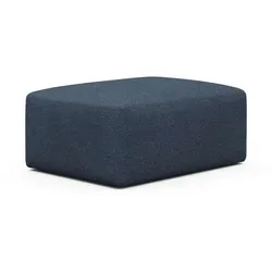 Pouf TENKSOM "Rund Hocker, Fussablage", blau, B:73cm H:40cm T:96cm, Poufs, perfekte Ergänzung zum Sofa RUND, Nordic Swan Ecolabel