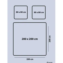 Yadetextil Bettwäsche 200x200 Bettbezug, Baumwolle, barock Design, Fiorita V1