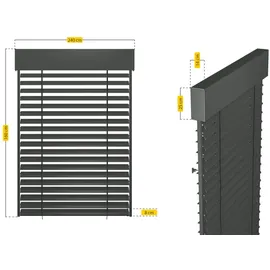 Schellenberg Raffstore Express 240 x 160 cm Anthrazit