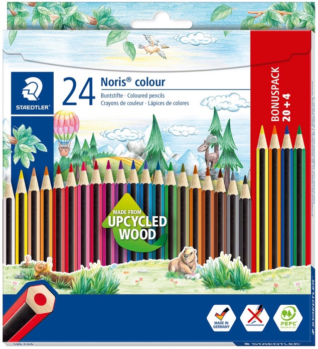 185 C24p Farbstift Noris® Colour Sechskant 24-Teilig