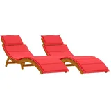 vidaXL Sonnenliege 184 x 55 x 64 cm Rot