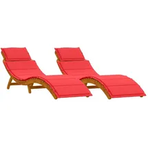 vidaXL Sonnenliege 184 x 55 x 64 cm Rot