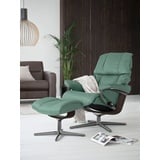 Stressless Stressless® Relaxsessel »Reno«, mit Cross Base, Größe S, M & L, Holzakzent Wenge, grün