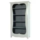 Casa Padrino Kinderbücherregal Barock 110 x 185 cm Massivholz grau-weiß