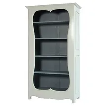Casa Padrino Kinderbücherregal Barock 110 x 185 cm Massivholz grau-weiß