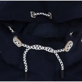 Dry Fashion Damen Funktionsmantel Leer mit abnehmbarer Kapuze - Taillierte Funktionsjacke wasserdicht und winddicht in Navy Größe 46 - 46