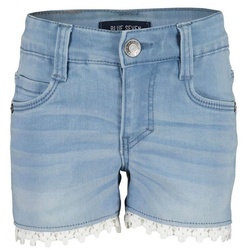 Blue Seven Bermudas Mädchen Jog Jeans Shorts mit weißer Spitze – Kurze Hose 5-Pocket-Stil blau 92