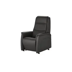 Hukla Ledersessel mit verschiedenen Funktionen Dean , schwarz , Maße (cm): B: 70 H: 109 T: 88.0