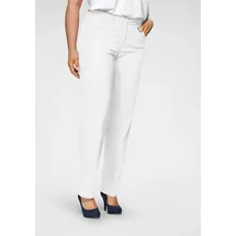 KjBrand Stretch-Hose "Babsie Bengaline: Bequemer Oberschenkel", Damen, Gr. 50, N-Gr, weiß, Web, Obermaterial: 80% Viskose, 17% Polyamid, 3% Elasthan, unifarben, Basic, bequem lang, Hosen, aus Stretch-Material