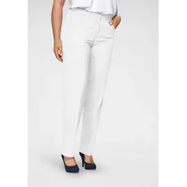 KjBrand Stretch-Hose "Babsie Bengaline: Bequemer Oberschenkel", Damen, Gr. 50, N-Gr, weiß, Web, Obermaterial: 80% Viskose, 17% Polyamid, 3% Elasthan, unifarben, Basic, bequem lang, Hosen, aus Stretch-Material