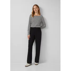 s.Oliver Wide-Leg-Hose aus Struktur-Jersey Schwarz 38