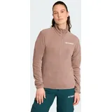 adidas Multi Essentials Fleece Mit Halbem Reißverschluss - Trace Brown - XS