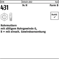 Industrial Quality Supplies DIN 431 Rohrmutter 14 H BG