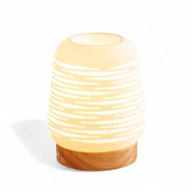 Zen Arôme Zen'Arôme Calorya n°16 Duftwachsbrenner - Elektrischer Duftschmelzbrenner - Sanfte Wärme Duftlampe - Keramik mit durchbrochenem Dekor und Umgebungsbeleuchtung - H 21,5cm