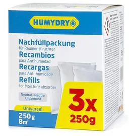 HUMYDRY Nachfüllpack 3x250g Geruchsneutral Für Luftentfeuchter