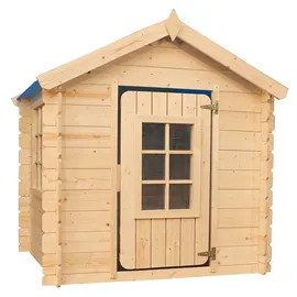 TIMBELA Spielhaus M570M-1 Blau/Natur