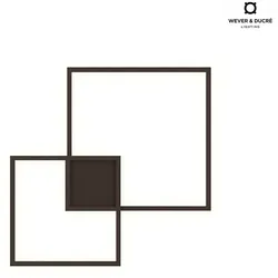 Wever & Ducré LED Design-Aufbauleuchte VENN 1.0, eckig, indirekt (up), dimmbar, 42W 2700K, bronze / opal WEV-149184Q2