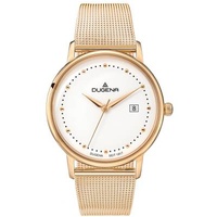 Dugena Damen-Armbanduhr Mila, Quarz, Milanaise-Edelstahl-Armband, 3 bar