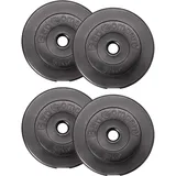 Bad Company Hantelscheiben 30/31 mm Kunststoff 20kg I Gewicht Set 4 x 5 kg I Gewichte für Langhantel und Kurzhantel