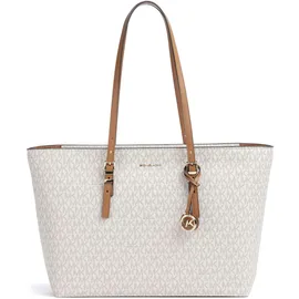 Michael Kors Quinn Large Shopper Kunstleder Weiß/Khaki
