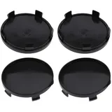 4 Nabenkappen Ø 68,0 mm - 65,0 mm / gewölbt umrandet schwarz