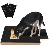 Kratzbrett für Hunde mit Leckerlibox und 2 Sandpapier, Stressfrei Kratzbrett für Hundekrallen Alternative zu Krallenknipsern und -Schleifern