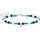 Thomas Sabo Charm-Armband mit weißen Perlen und blauen Beads, Silber 925, 19