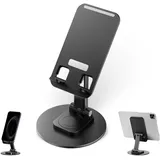 DHSUN Tablet Ständer höhenverstellbar mit Zusammenklappbarer,360°Drehbare Ständer für Tablets,Einziehbarer Tablet Stand Halterung Tisch,360°Drehbare Phone Stand,Handyhalterung für Tisch