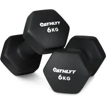 Athlyt Neoprene Dip Dumbbell Set 2 x 6 kg schwarz