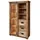 Massivmoebel24 Vitrine RAILWAY 100 x 45 x 175 cm Beige