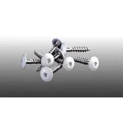Farbige HPL Montageschrauben, 5,5 x 35 mm - 100 Stk. V4A Edelstahl Schrauben mit lackiertem TX-Kopf - 9 verschiedene Farben - 23 mm Gewindelänge